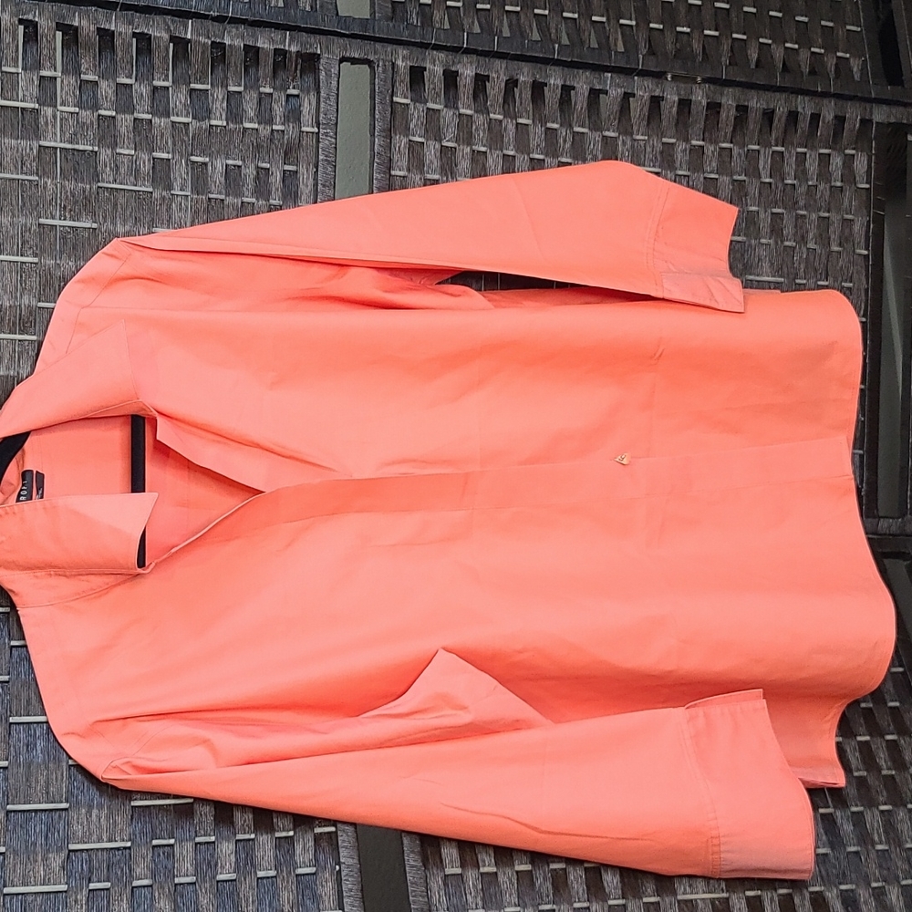 Foxcroft Plus Sized 3/4 Length Sleeved Button Down Non-Iron Blouse Size 22W. LN